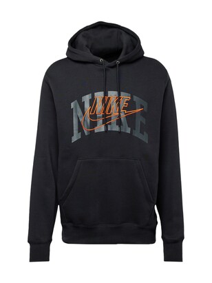 Nike Sportswear Sweatshirt ‘CLUB’ Grijs / Oranje / Zwart