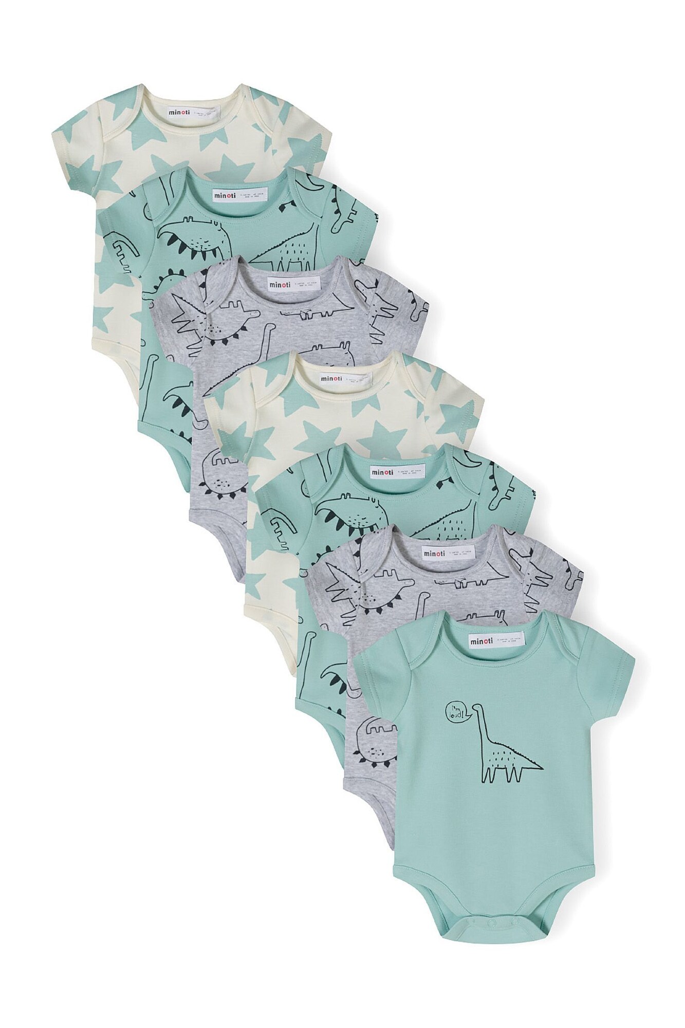 MINOTI Salopetă/Body  verde mentă / lila / negru / alb