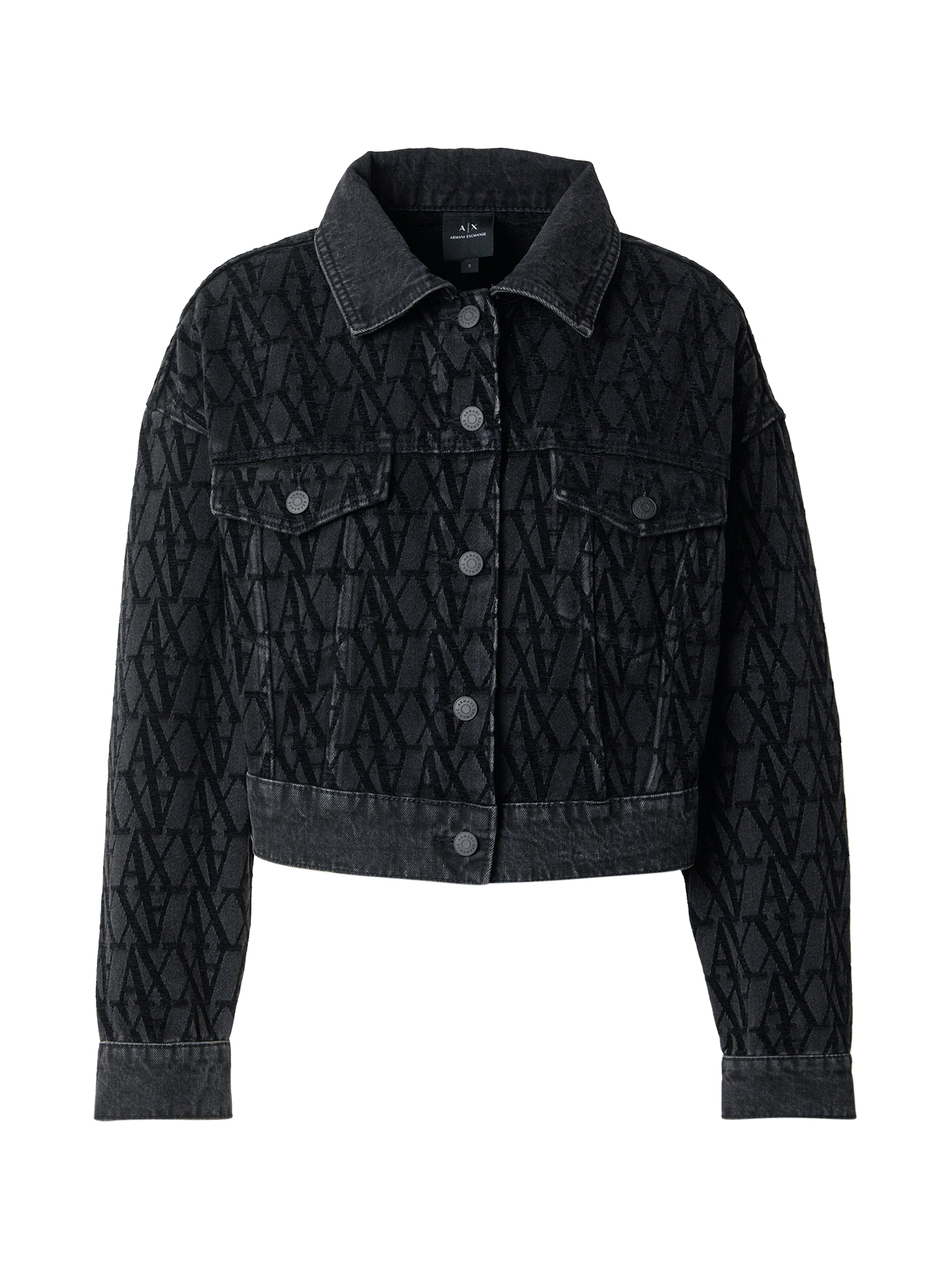 ARMANI EXCHANGE Prechodná bunda  čierna / čierny denim