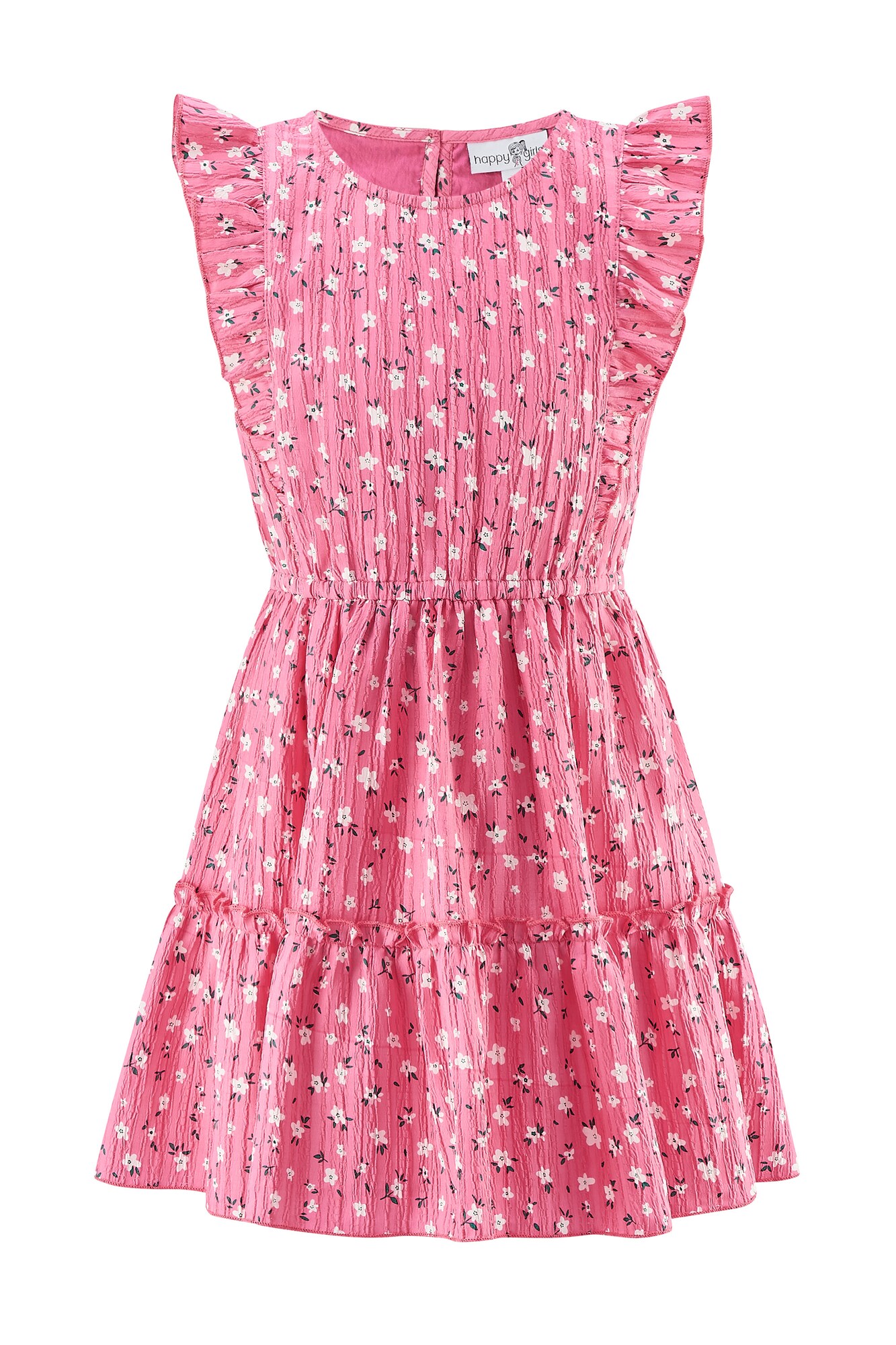 happy girls Rochie  roz / alb