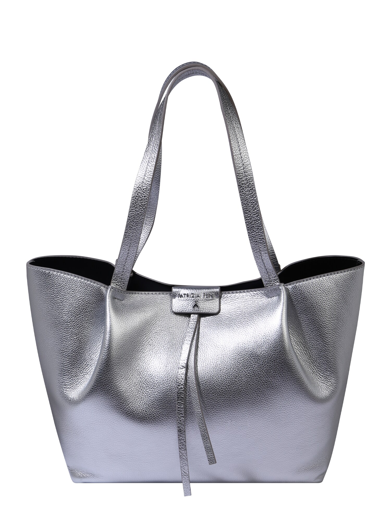 PATRIZIA PEPE Pirkinių krepšys 'BORSA'  sidabrinė