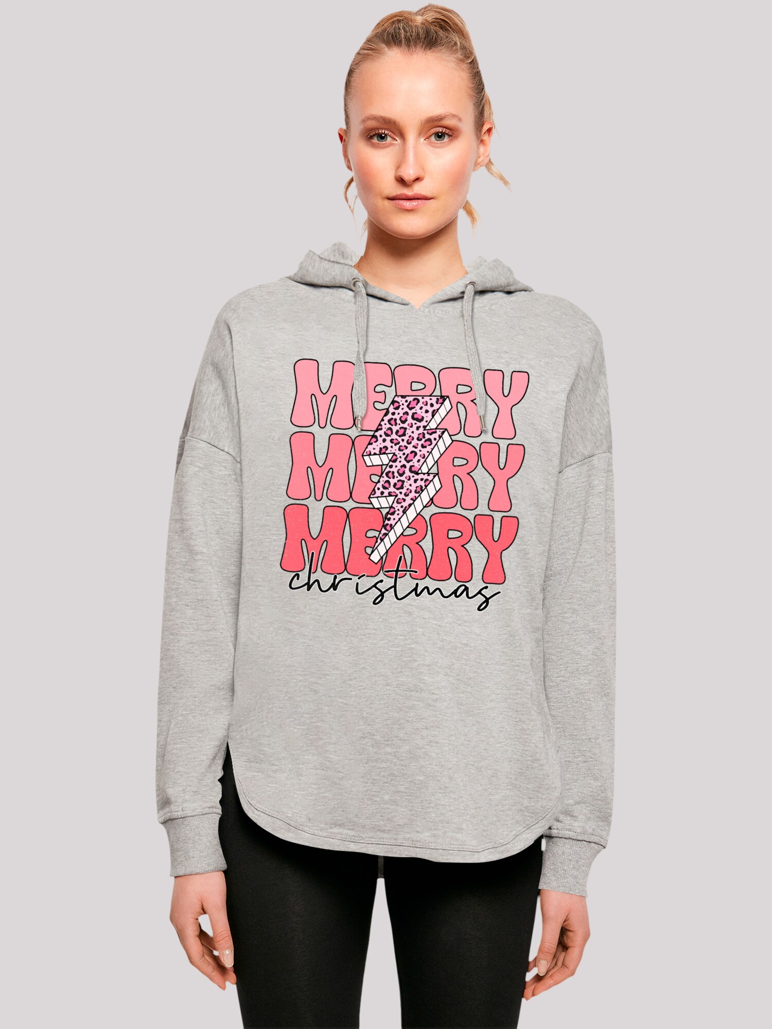 Thumbnail - F4NT4STIC Sweatshirt Merry Christmas Print Leo Print