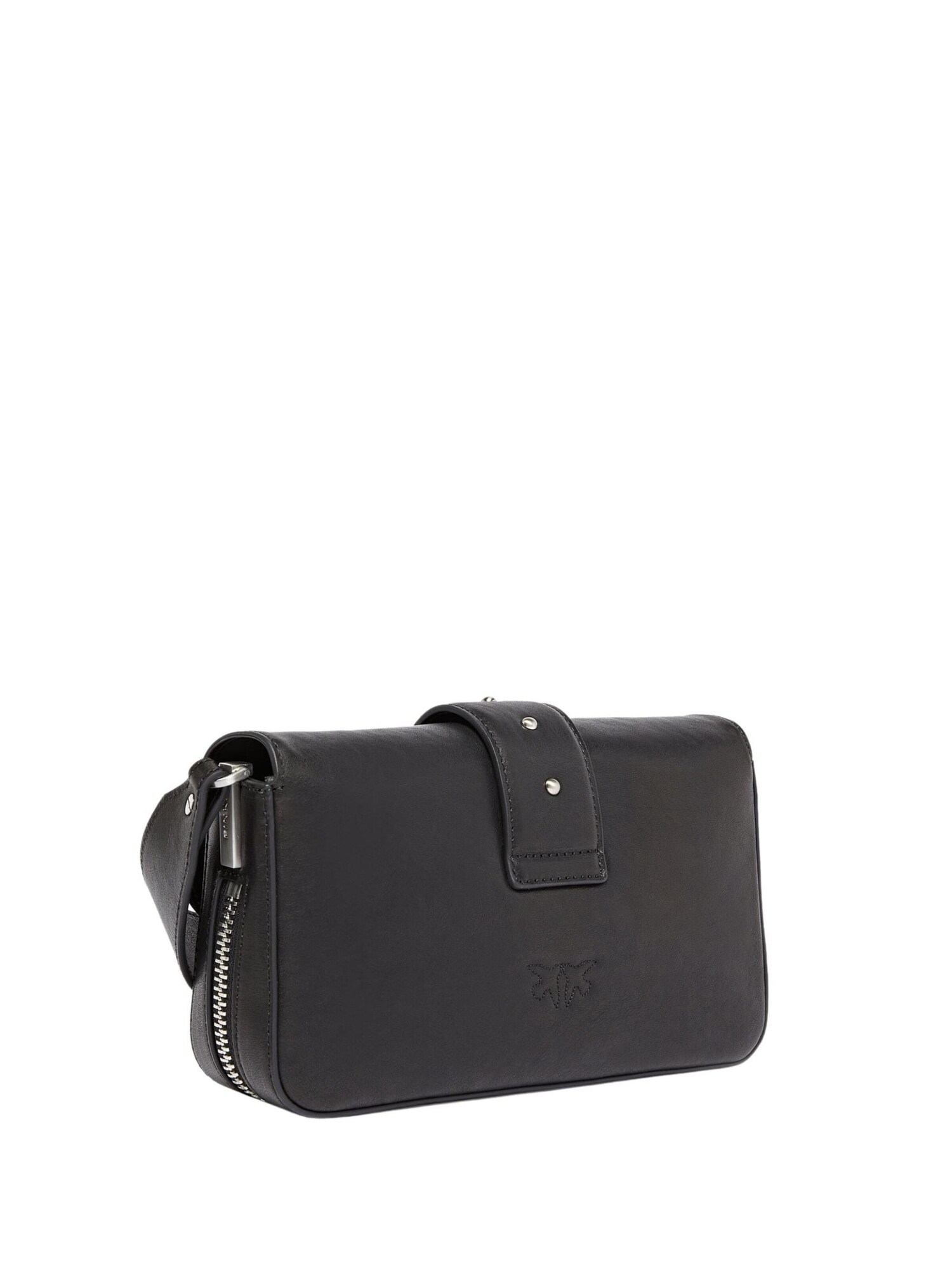 PINKO Bolso de hombro 'Love One Slouchy Zip Mini Vite' negro – imagen 2