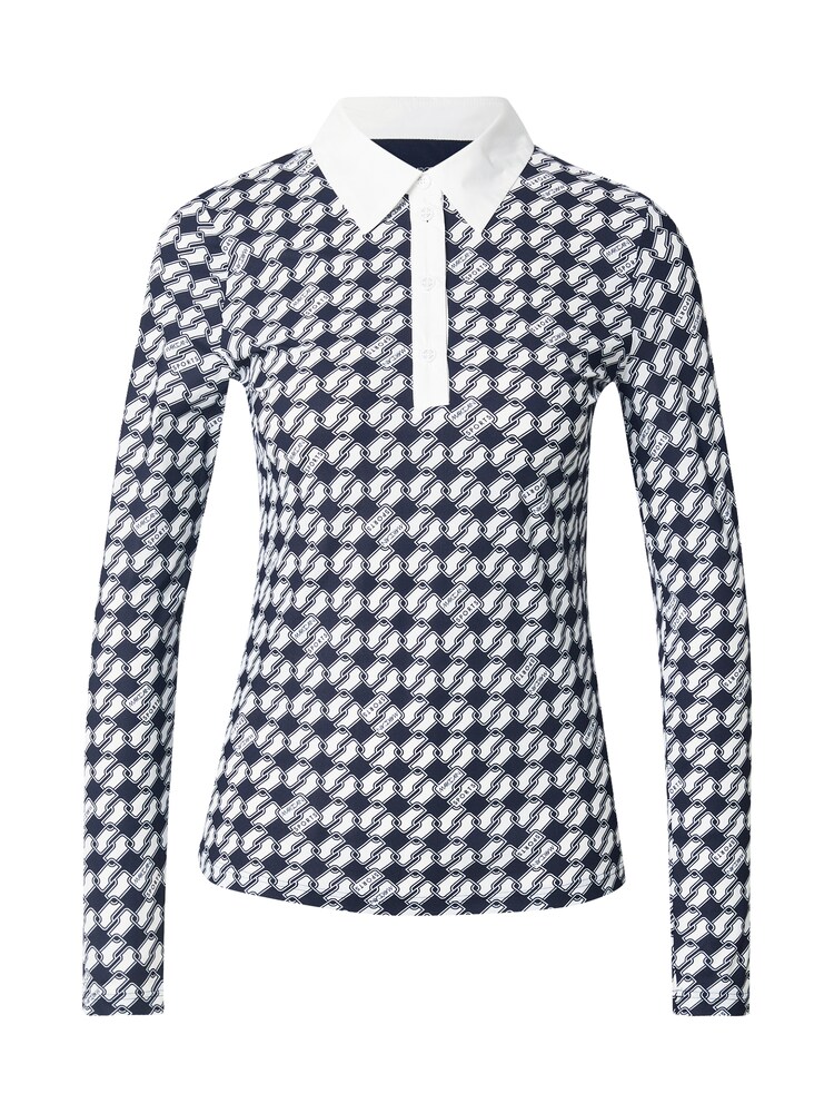 Marc Cain Poloshirt Damen Größe S navy / weiß