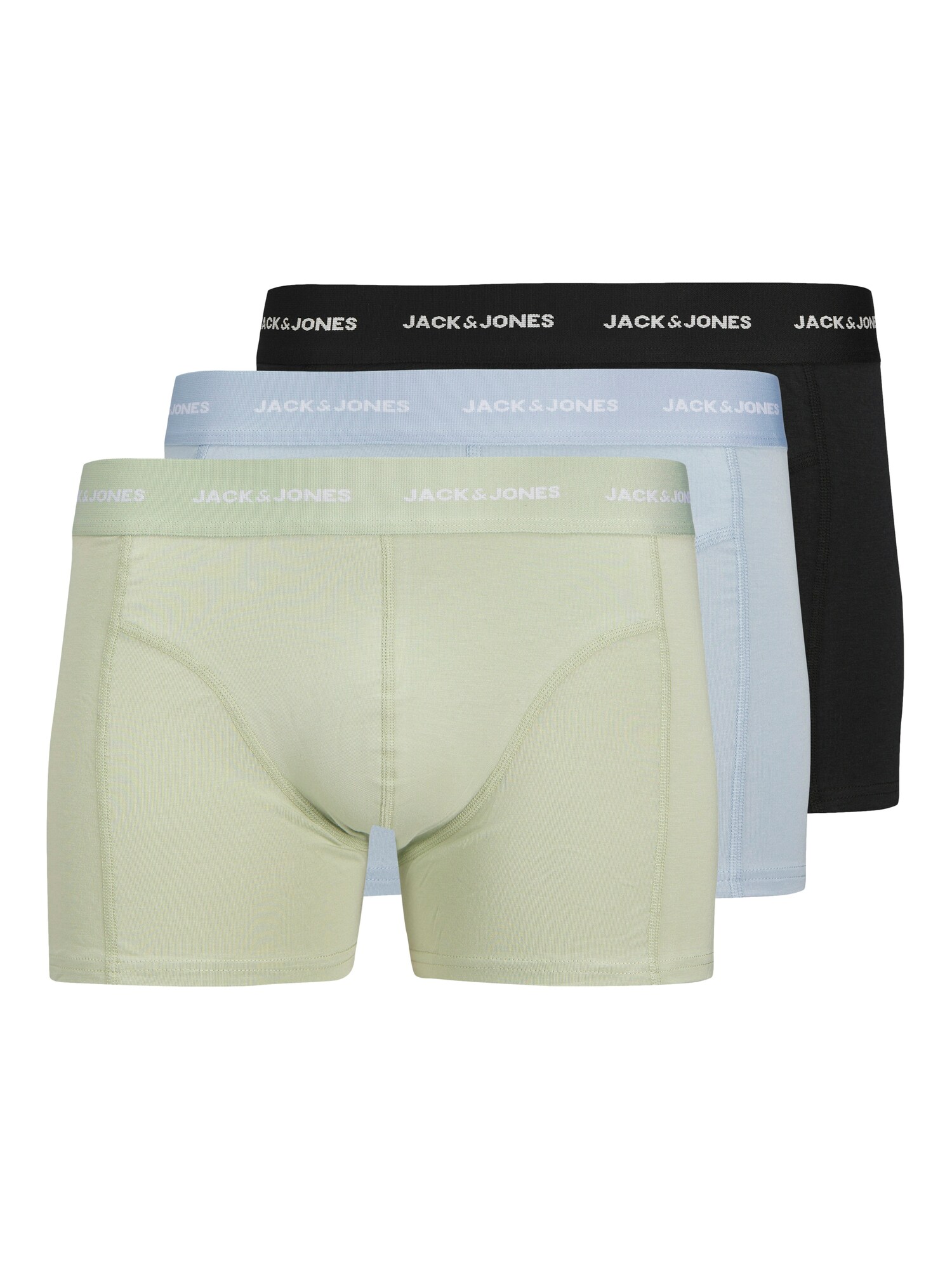 JACK & JONES Boxeralsók 'JACTom'  pasztellkék / pasztellzöld / fekete / fehér akciós termékkép 1
