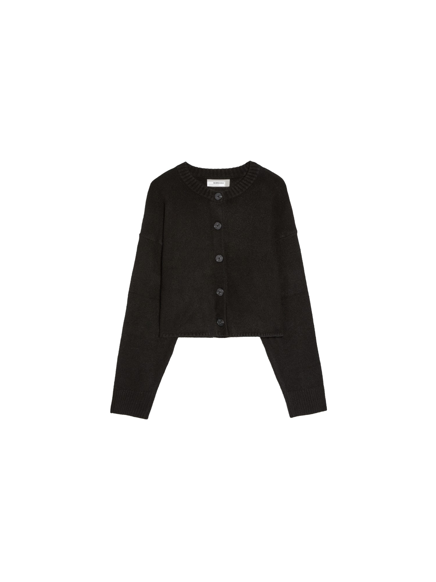 Bershka Geacă tricotată negru