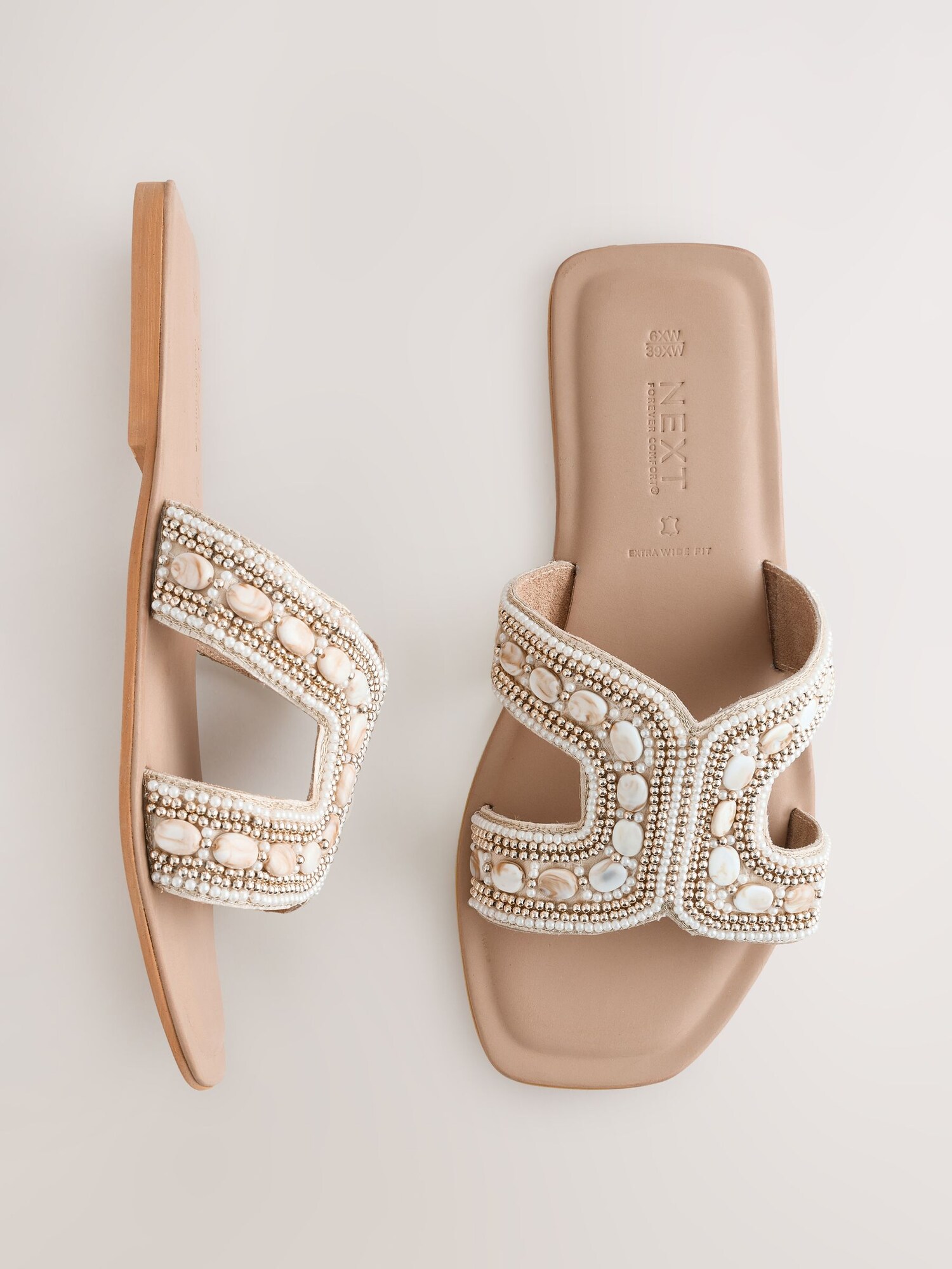 Next Sandaal beige wit