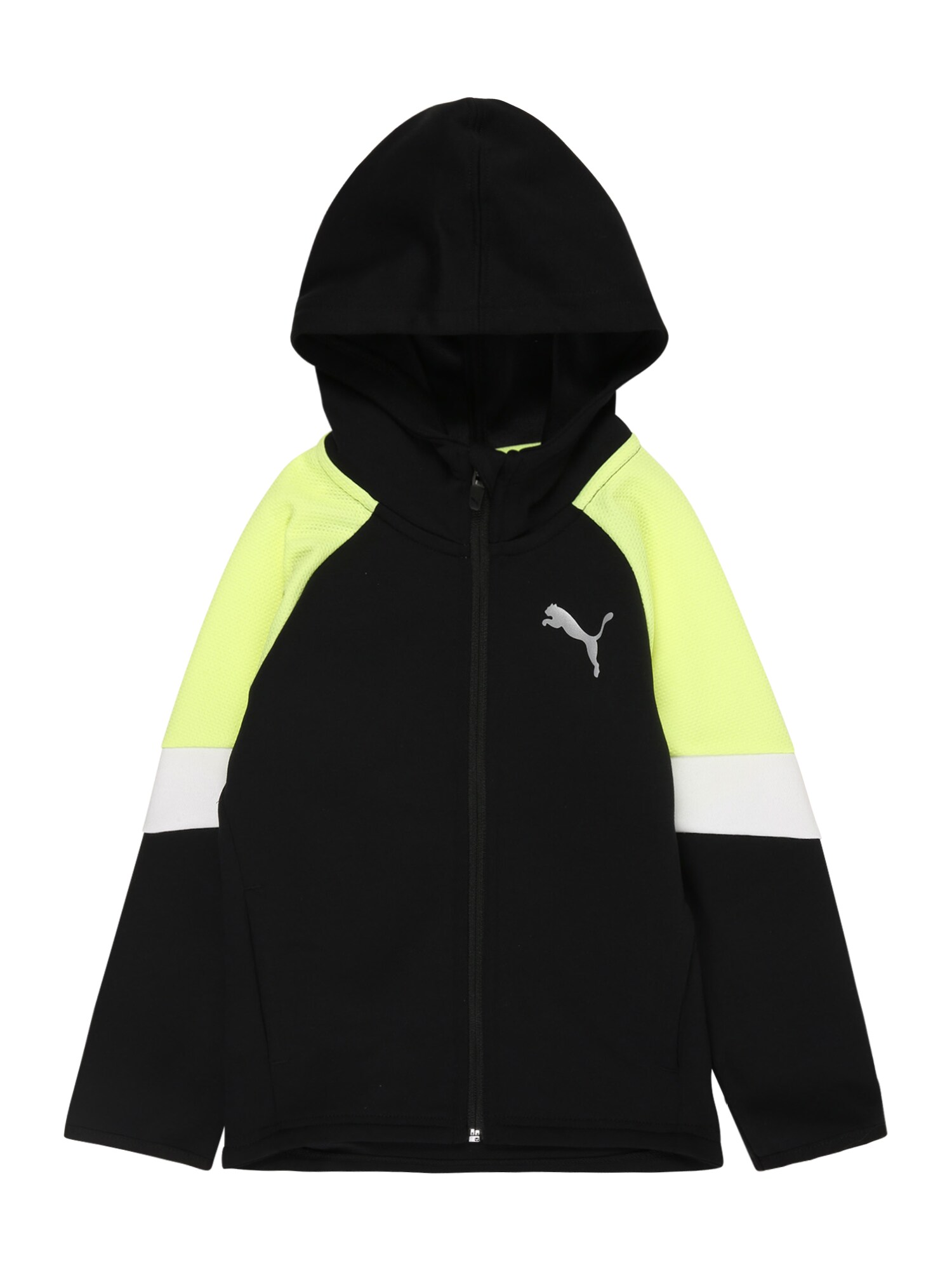 PUMA Džemperis  juoda / neoninė geltona / balta