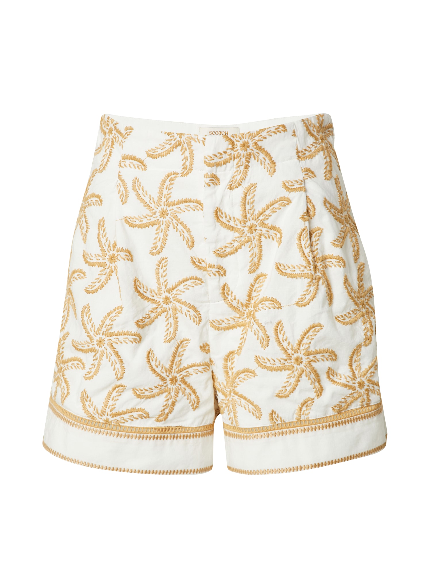 SCOTCH & SODA Plisované nohavice 'Starfish'  béžová / biela