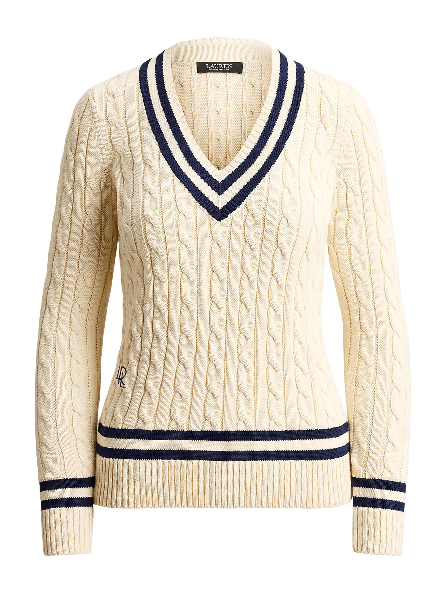 Lauren Ralph Lauren Pulover  bej deschis / albastru marin