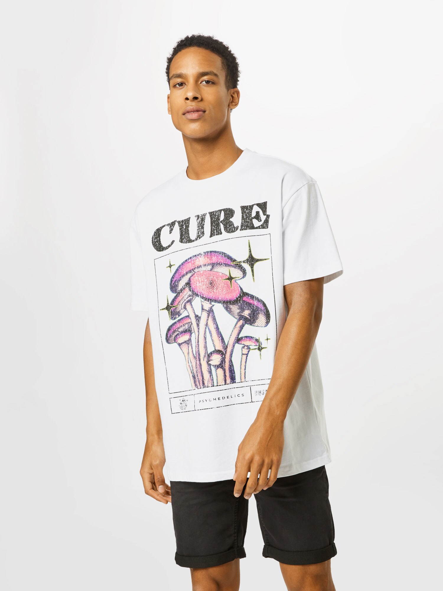 Mister Tee Póló 'Cure'  lila / fekete / fehér termék 2. képe
