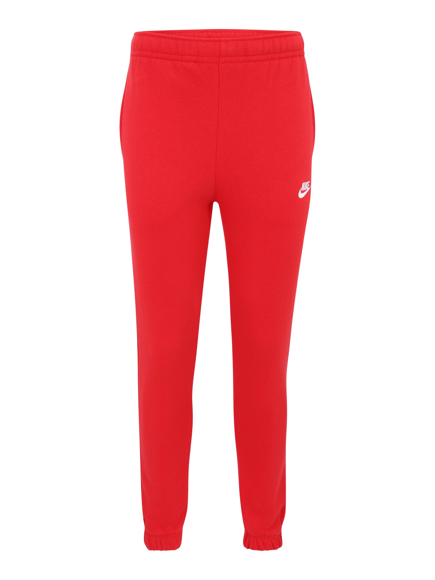 Nike Sportswear Hlače 'Club Fleece'  rdeča / bela