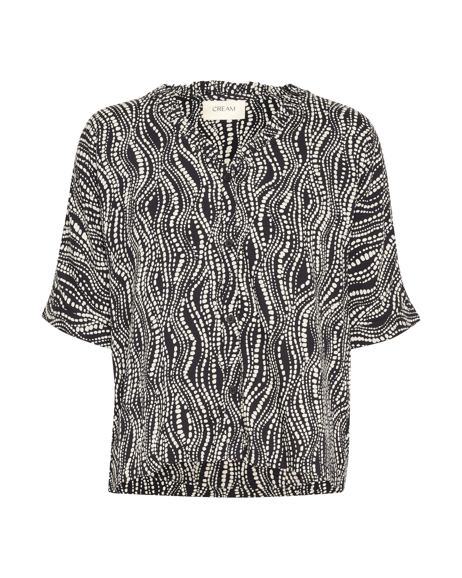 Cream Bluză Tiah  negru / alb