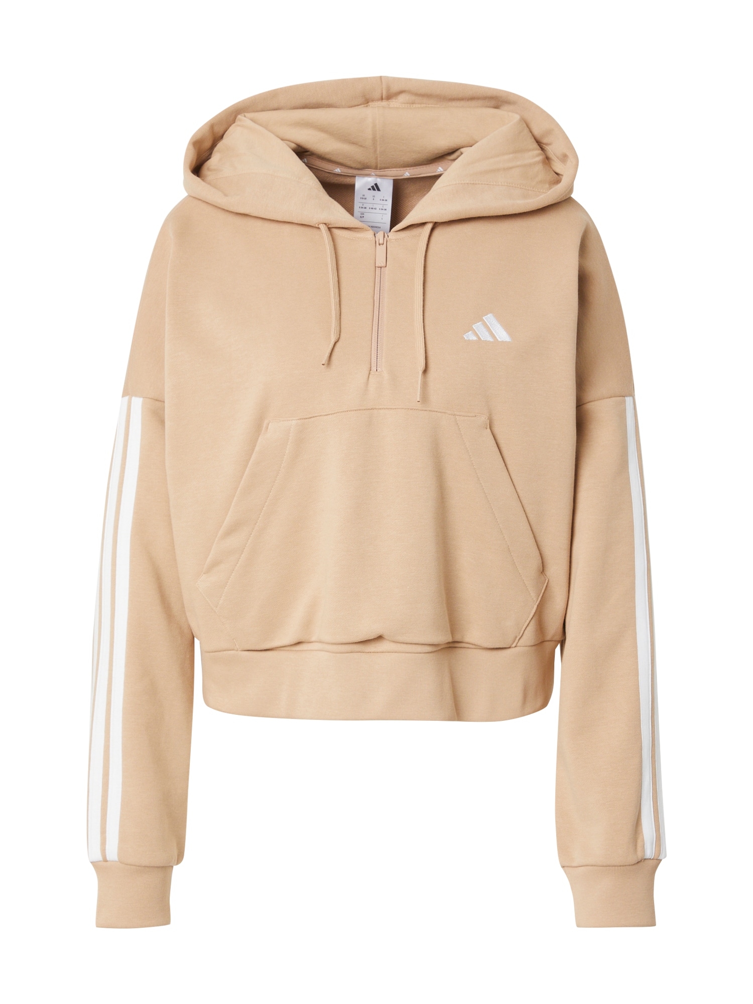 ADIDAS SPORTSWEAR Hanorac sport Essentials  bej închis / alb