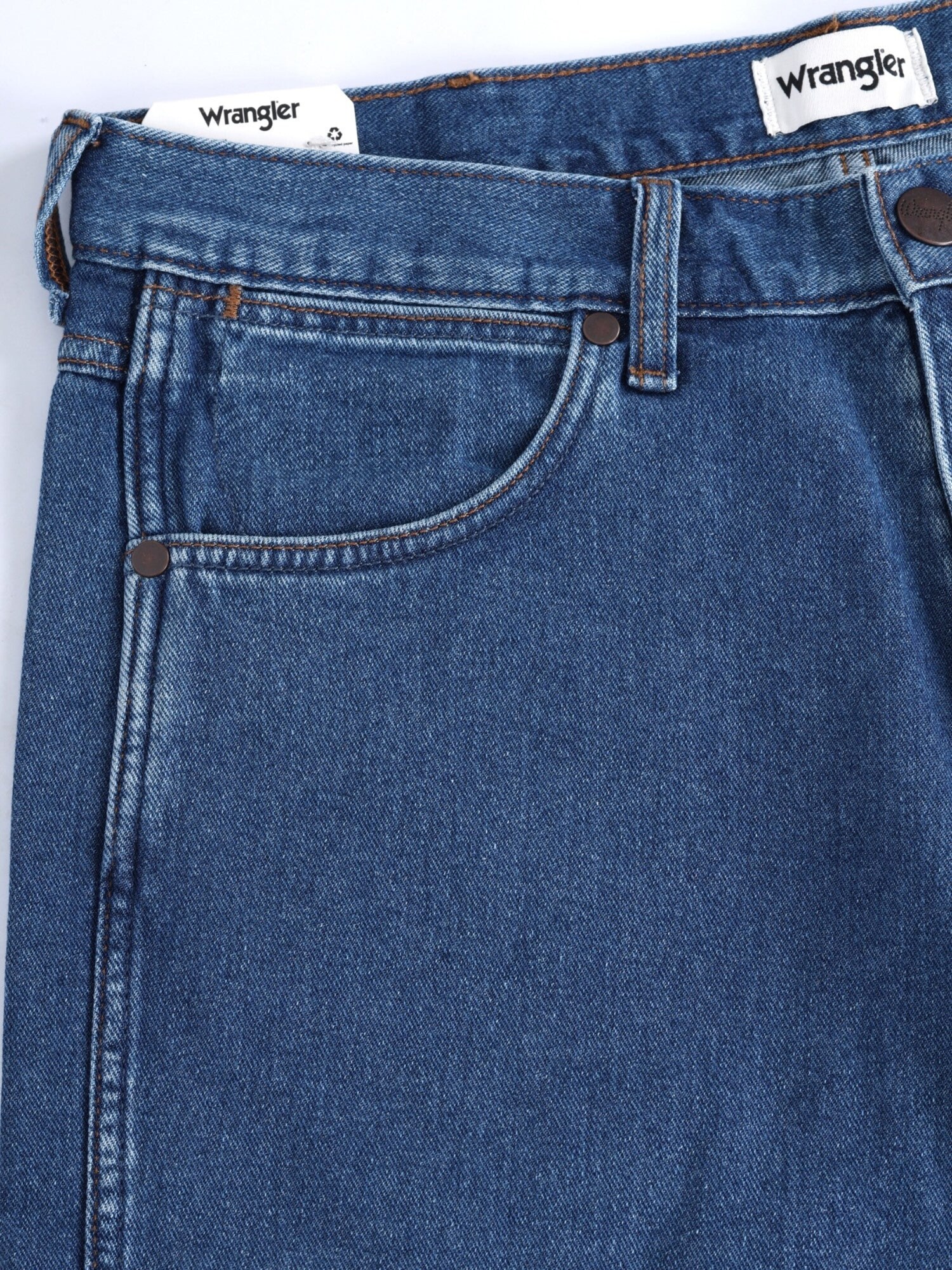WRANGLER Vaquero 'LIGHT & SOFT FRONTIER DARK STONE SHORTS'  azul denim – imagen 4