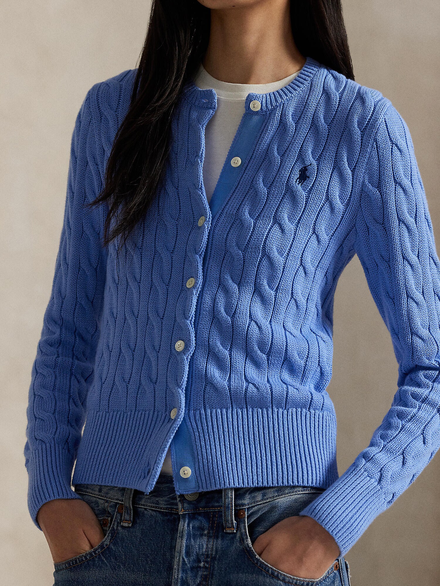 Polo Ralph Lauren Kardigán modrá (obrázok 5)