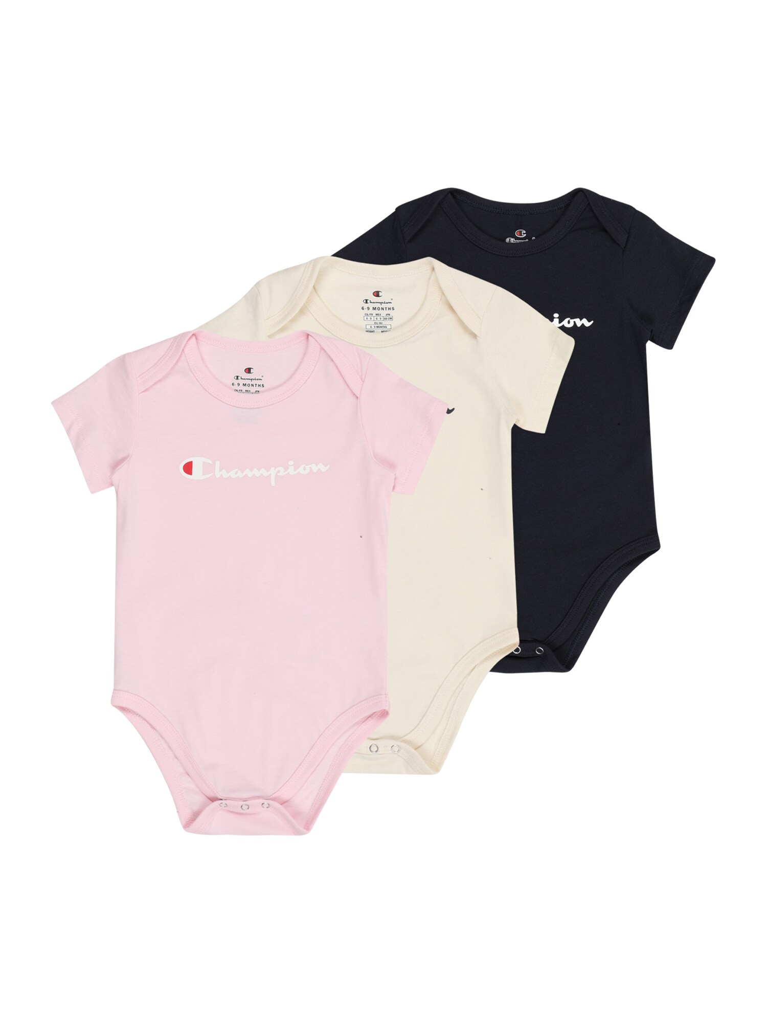 Champion Authentic Athletic Apparel Salopetă/Body  fildeş / roz / negru / alb