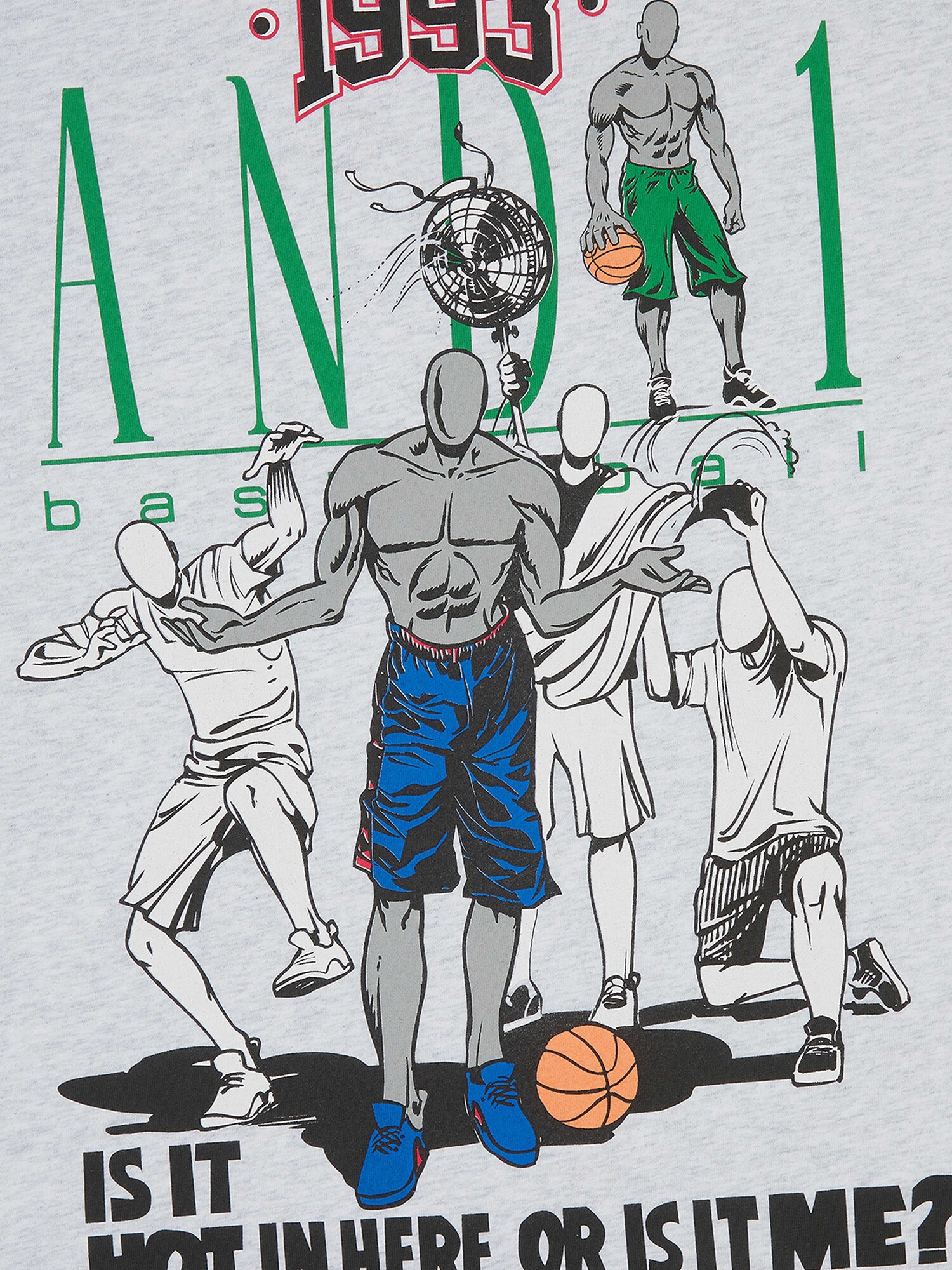 AND1 Camiseta azul / gris claro / verde / negro – imagen 3