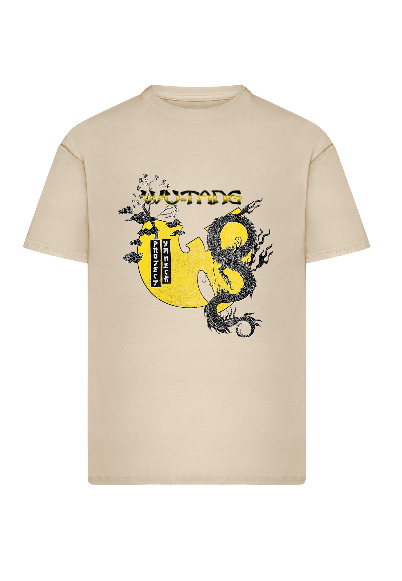 Merchcode Camiseta 'Wu Tang Dragon' arena / amarillo / negro / blanco