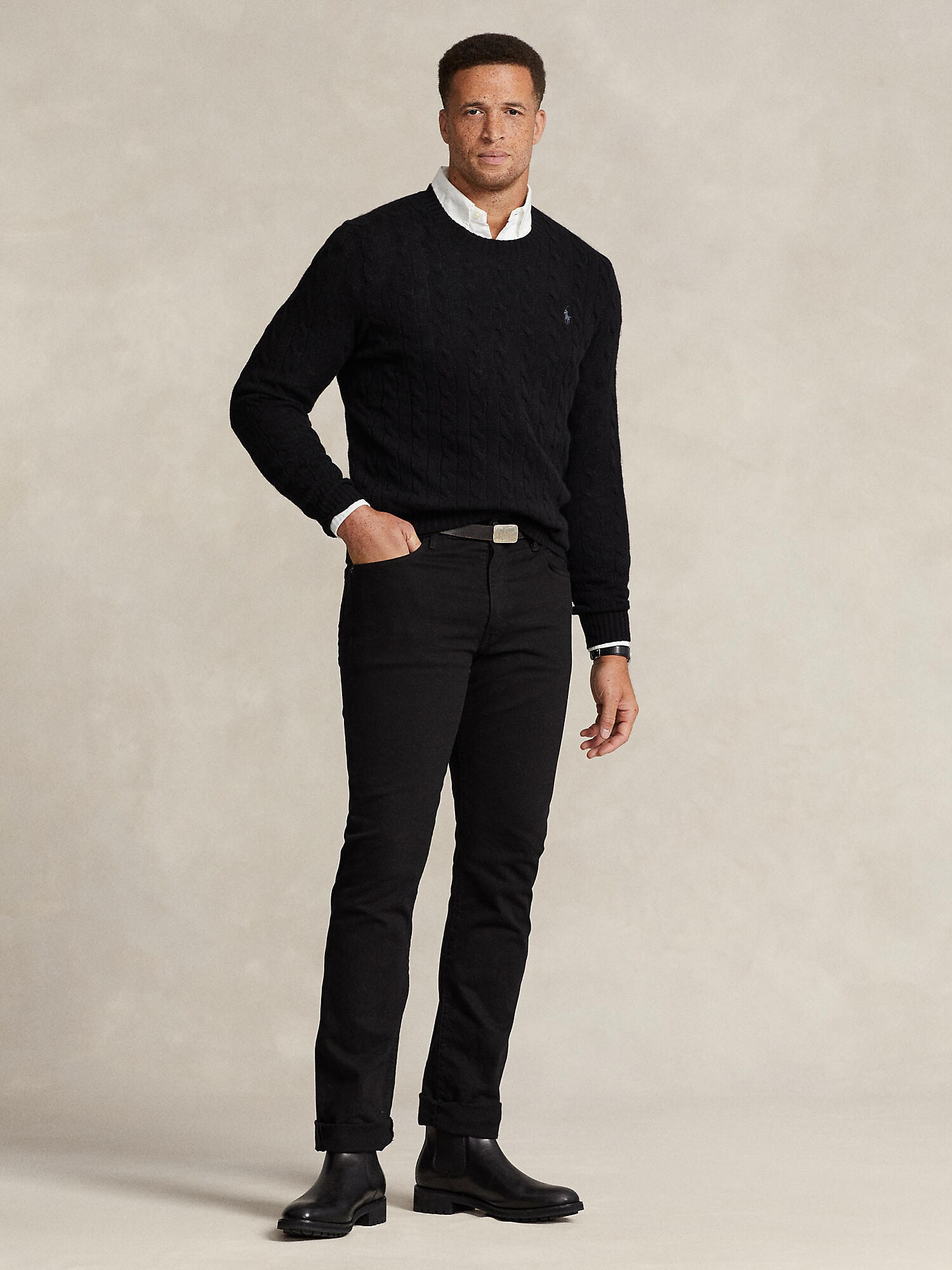 Polo Ralph Lauren Big & Tall Sveter čierna (obrázok 4)