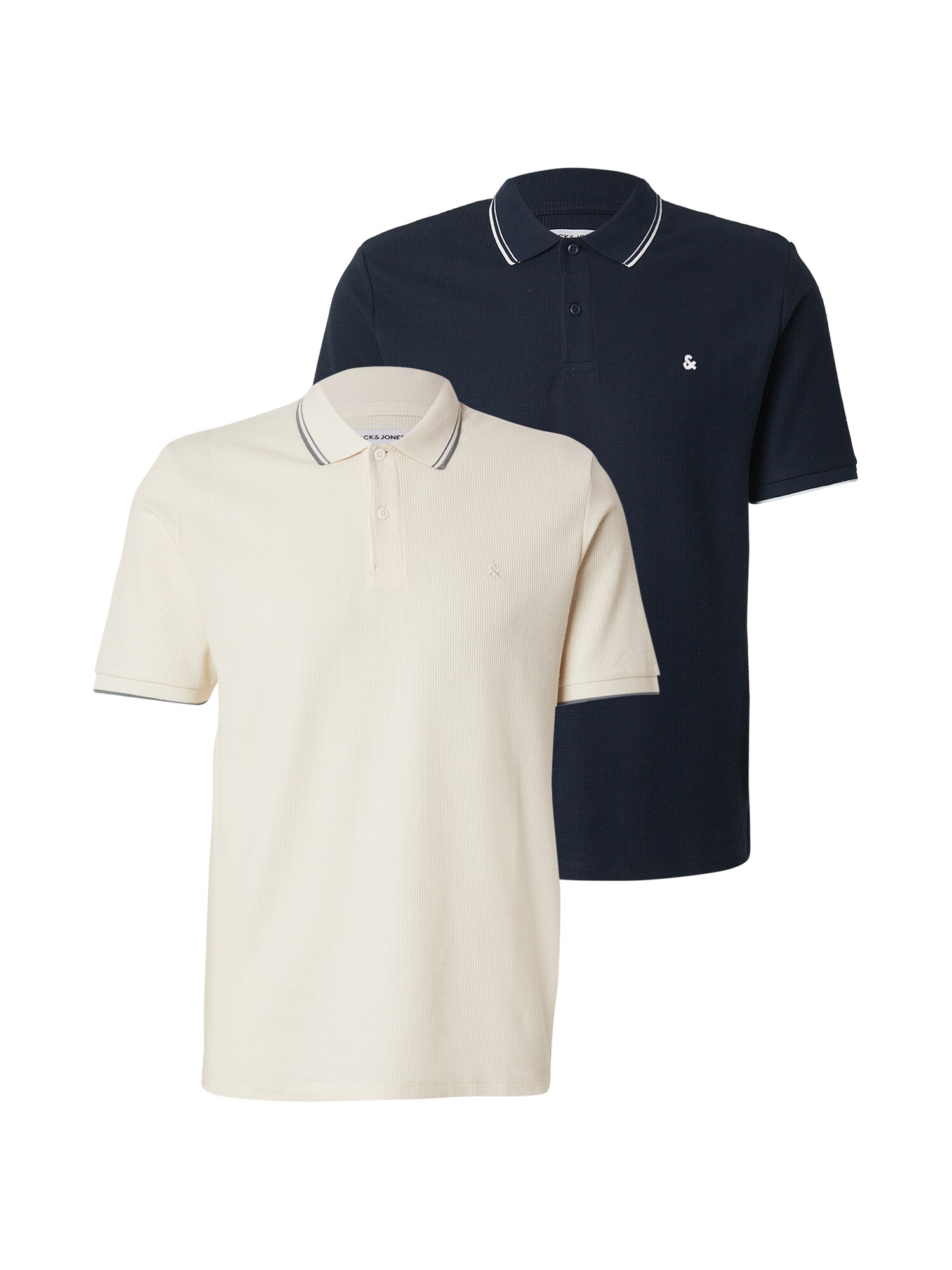 JACK & JONES Tricou JJEAUSTIN  bleumarin / alb lână