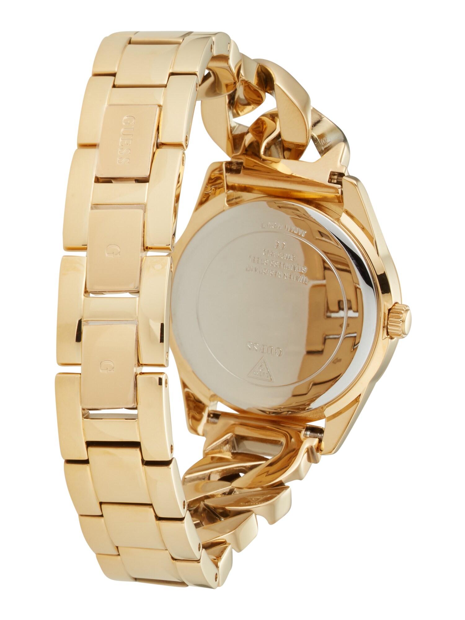 GUESS Analógové hodinky 'Serena'  zlatá / biela