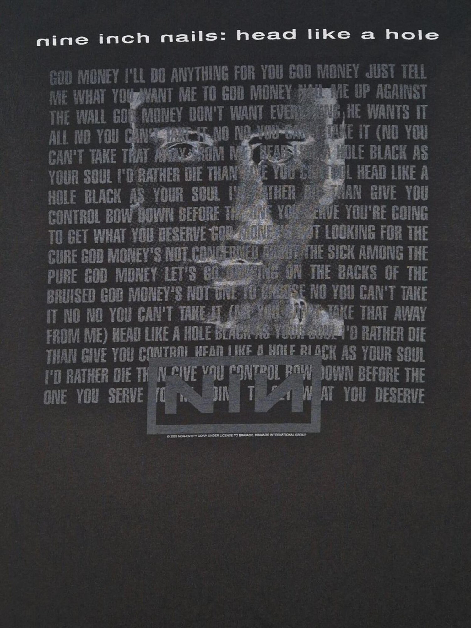 NINE INCH NAILS Camiseta 'Nine Inch Nails Head Like a Hole T-Shirt'  negro – imagen 4