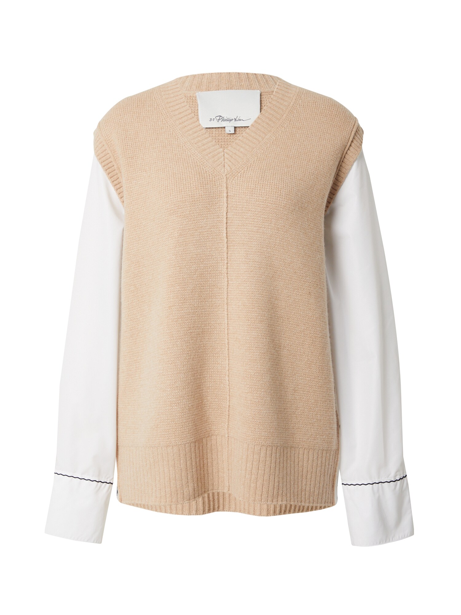 3.1 Phillip Lim Pulóver  homok / fehér akciós termékkép 1
