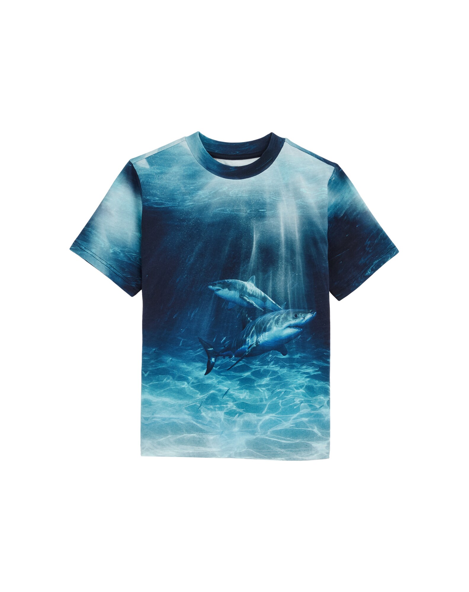 WE Fashion Tricou  albastru / albastru marin / azur / alb