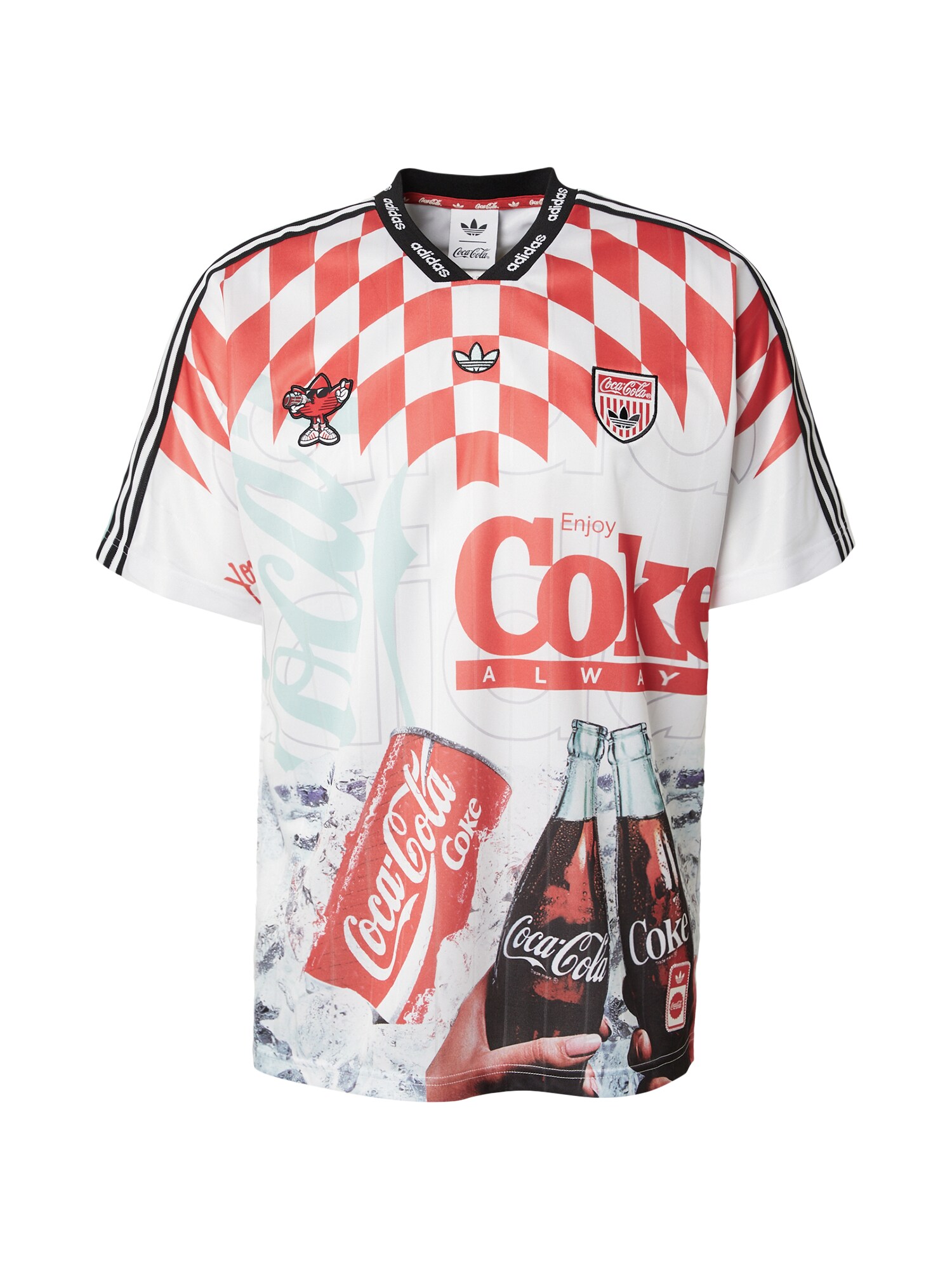 ADIDAS ORIGINALS Tricou Coca Cola Classic verde mentă / roșu / negru / alb