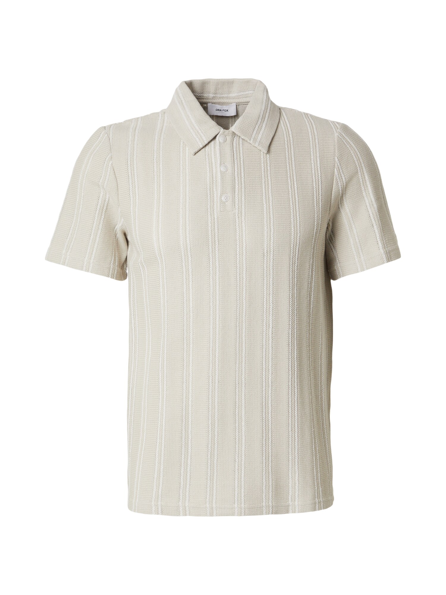 DAN FOX APPAREL Tricou 'Kjell'  bej / alb murdar