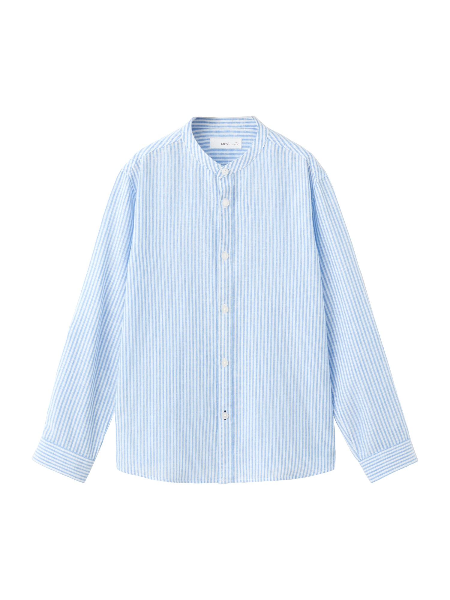 MANGO KIDS Cămașă  albastru deschis / alb