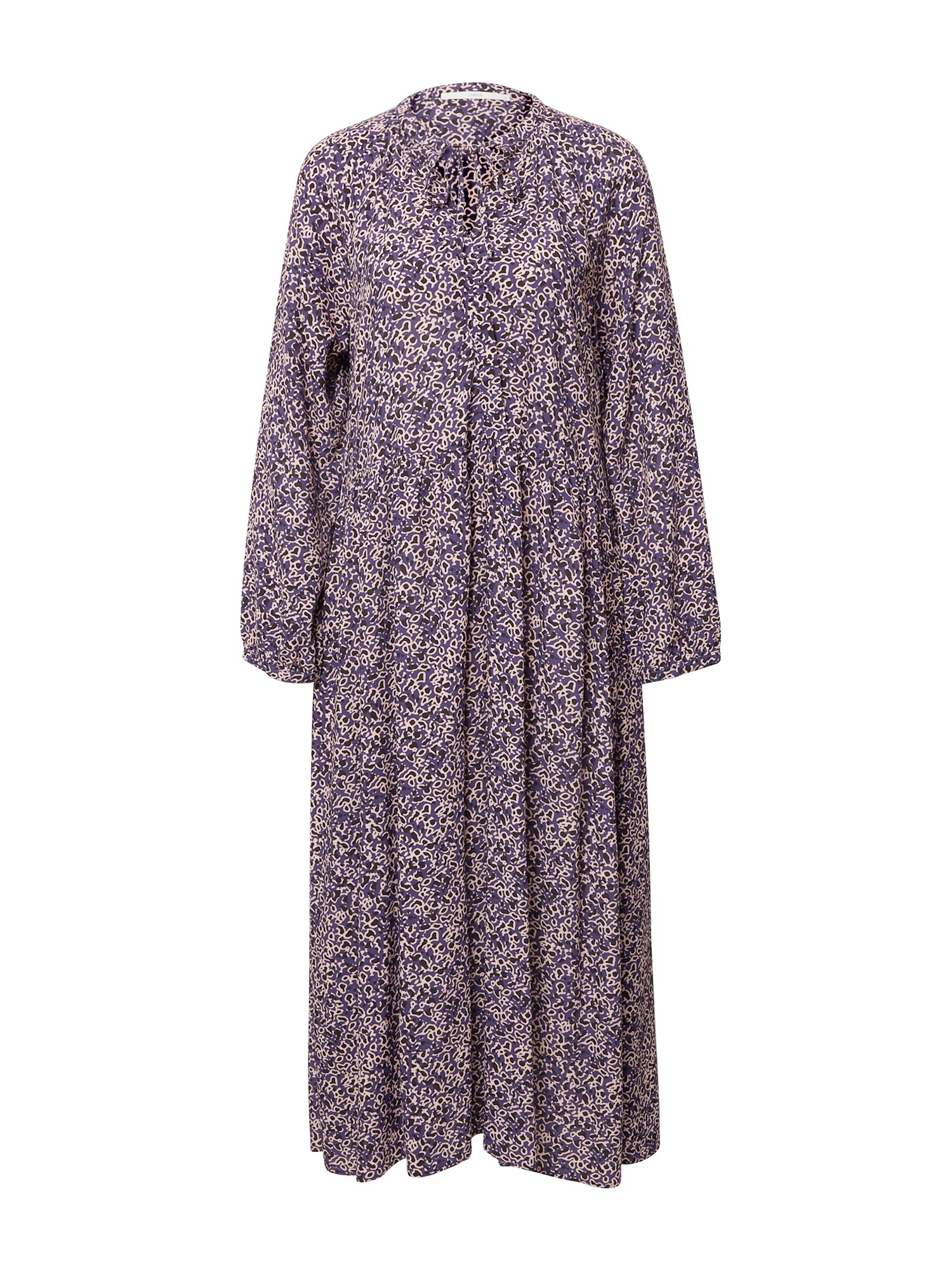 LANIUS Palaidinės tipo suknelė glaisto spalva / tamsiai violetinė / juoda