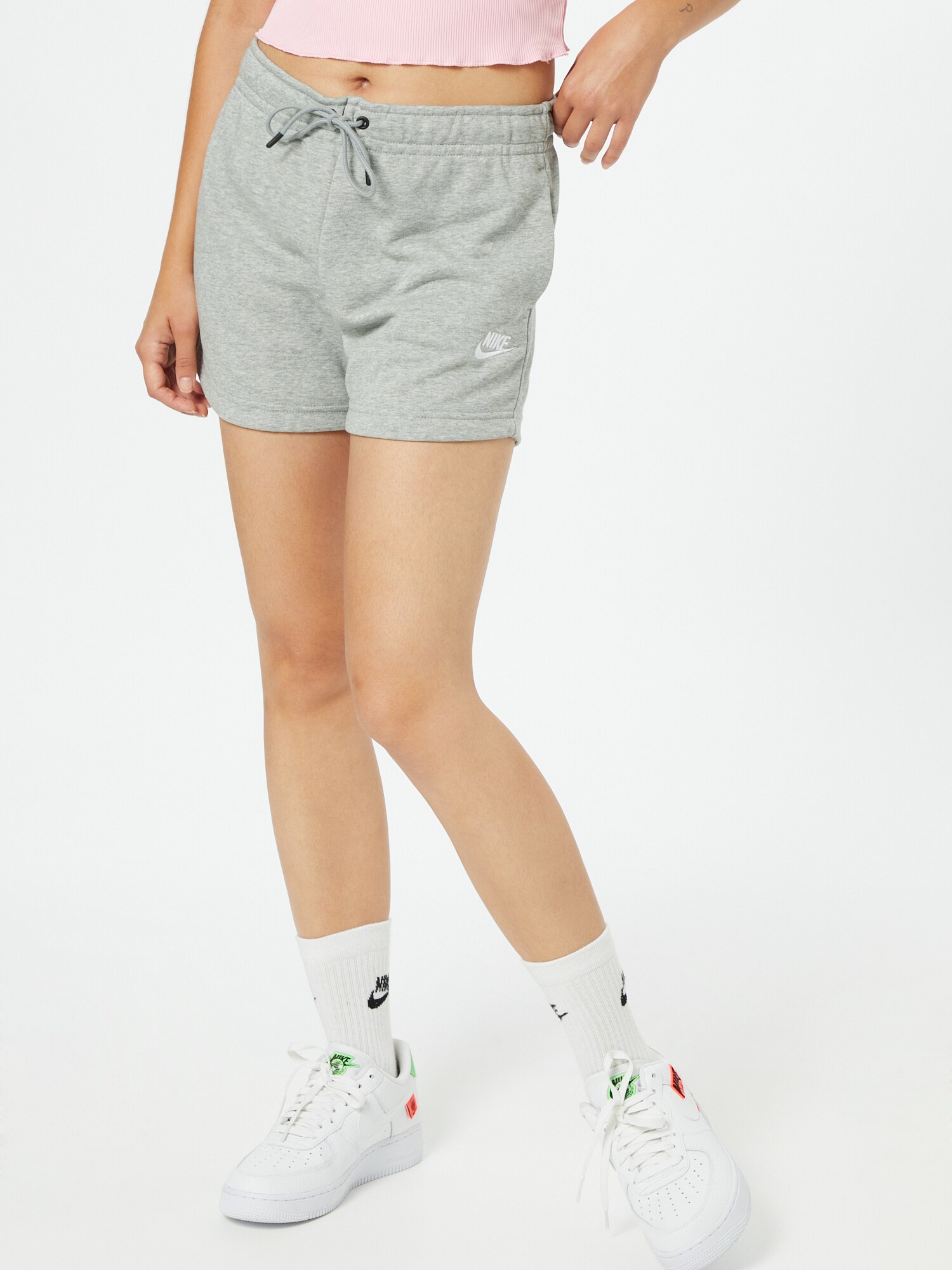 Nike Sportswear Nadrág 'Essential'  szürke melír / fehér termék 2. képe