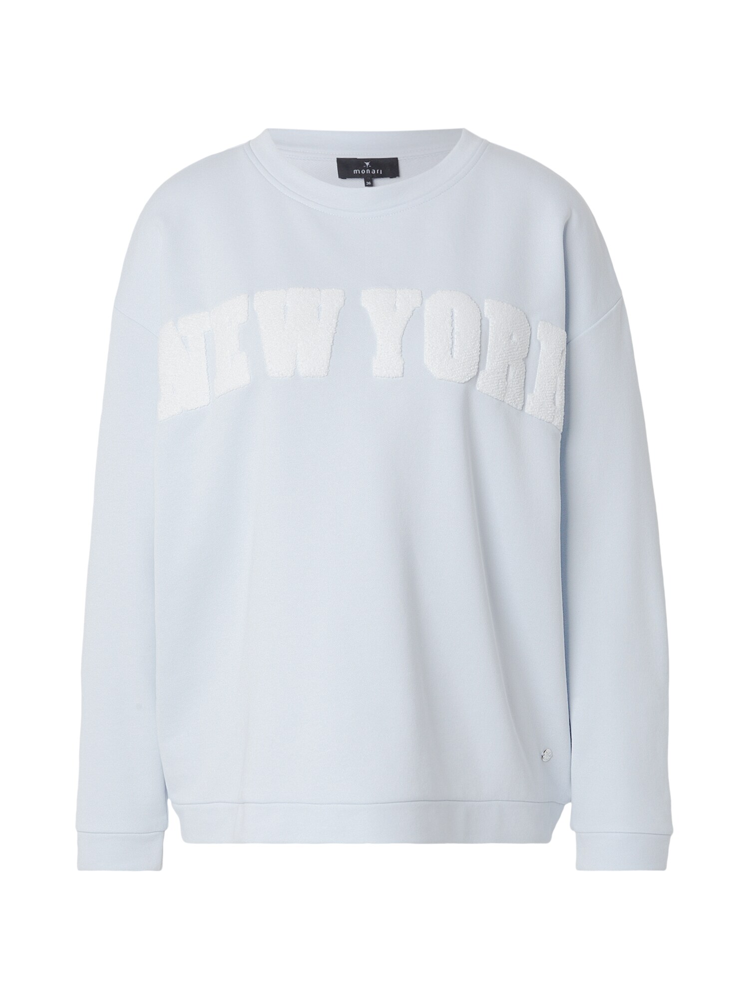 monari Bluză de molton  albastru deschis / alb