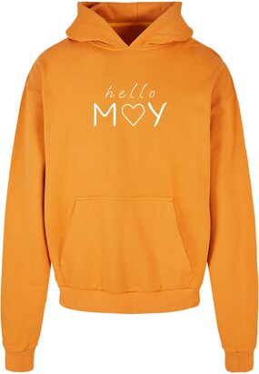 Merchcode Sweatshirt ‘Spring – Hello May’ Oranje / Wit