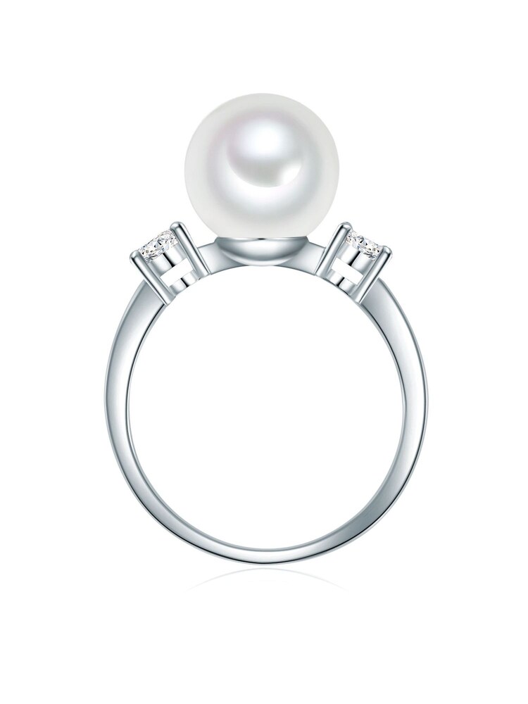 Rafaela Donata Ring Damen Größe 50 silber / transparent / perlweiß