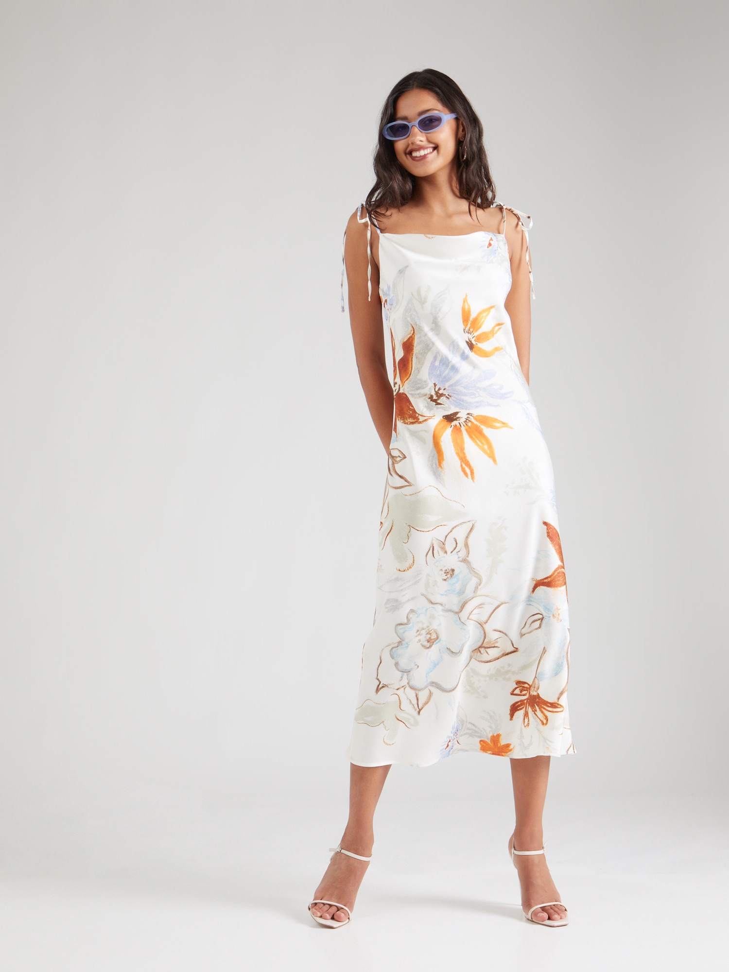 TOPSHOP Ruha  világoskék / barna / sötét narancssárga / fehér termék 2. képe