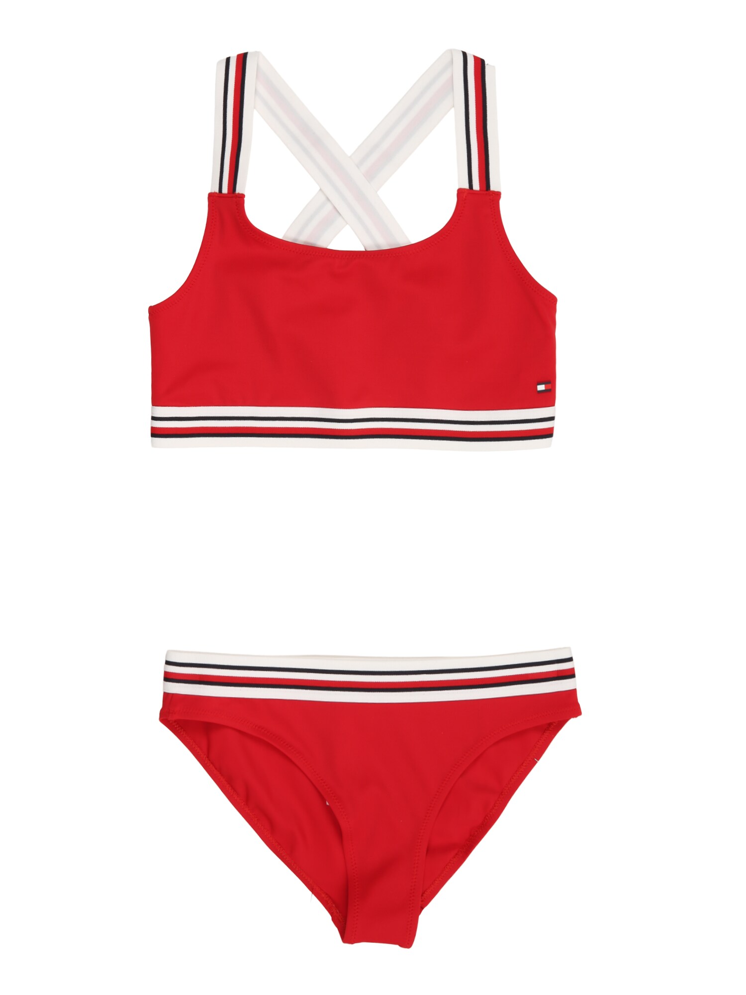 Tommy Hilfiger Underwear Costum de baie două piese  roșu / negru / alb