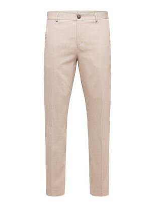 Selected Homme Broek Beige gemêleerd