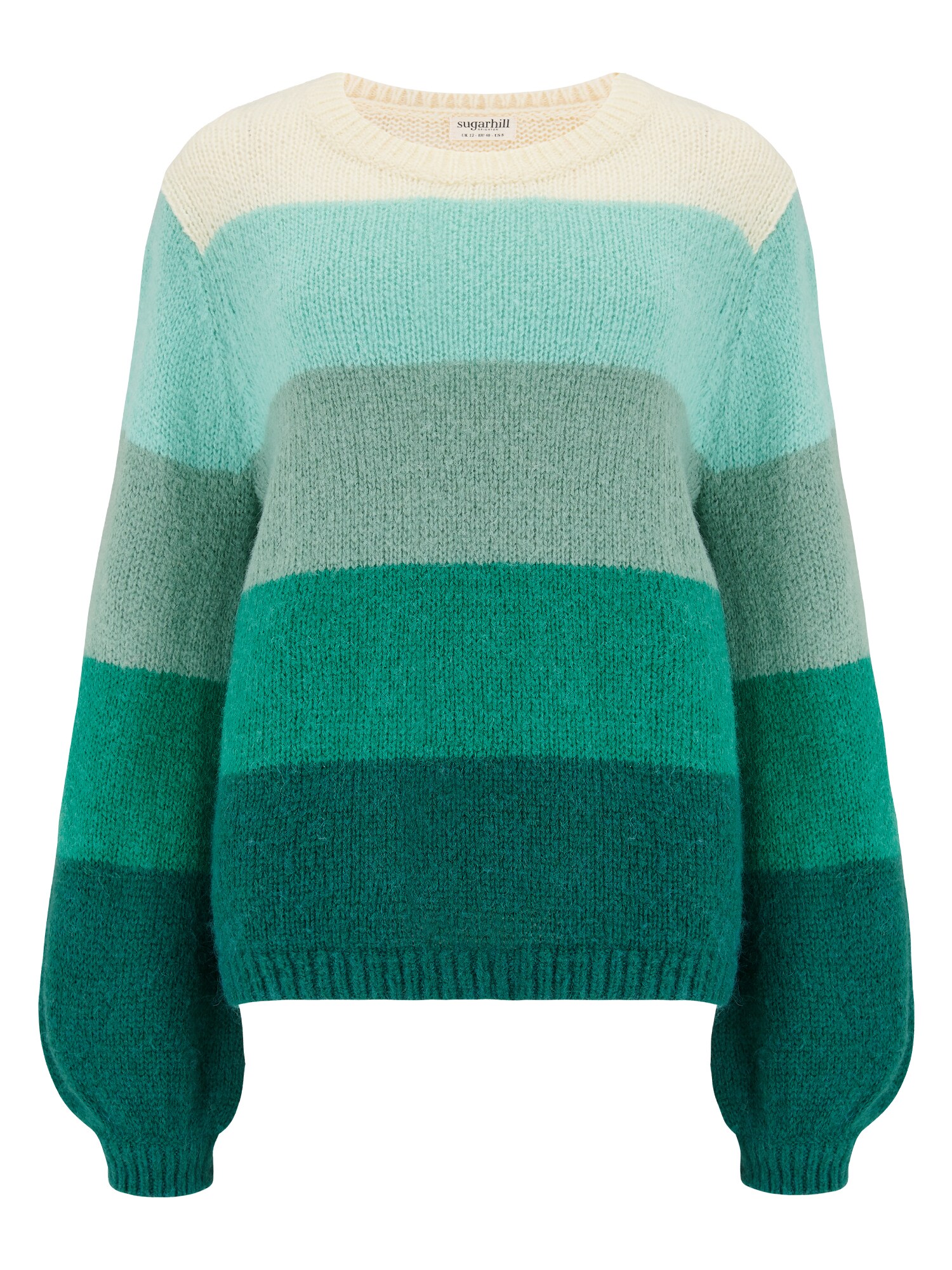 Sugarhill Brighton Pullover  verde / verde relva / verde escuro / branco