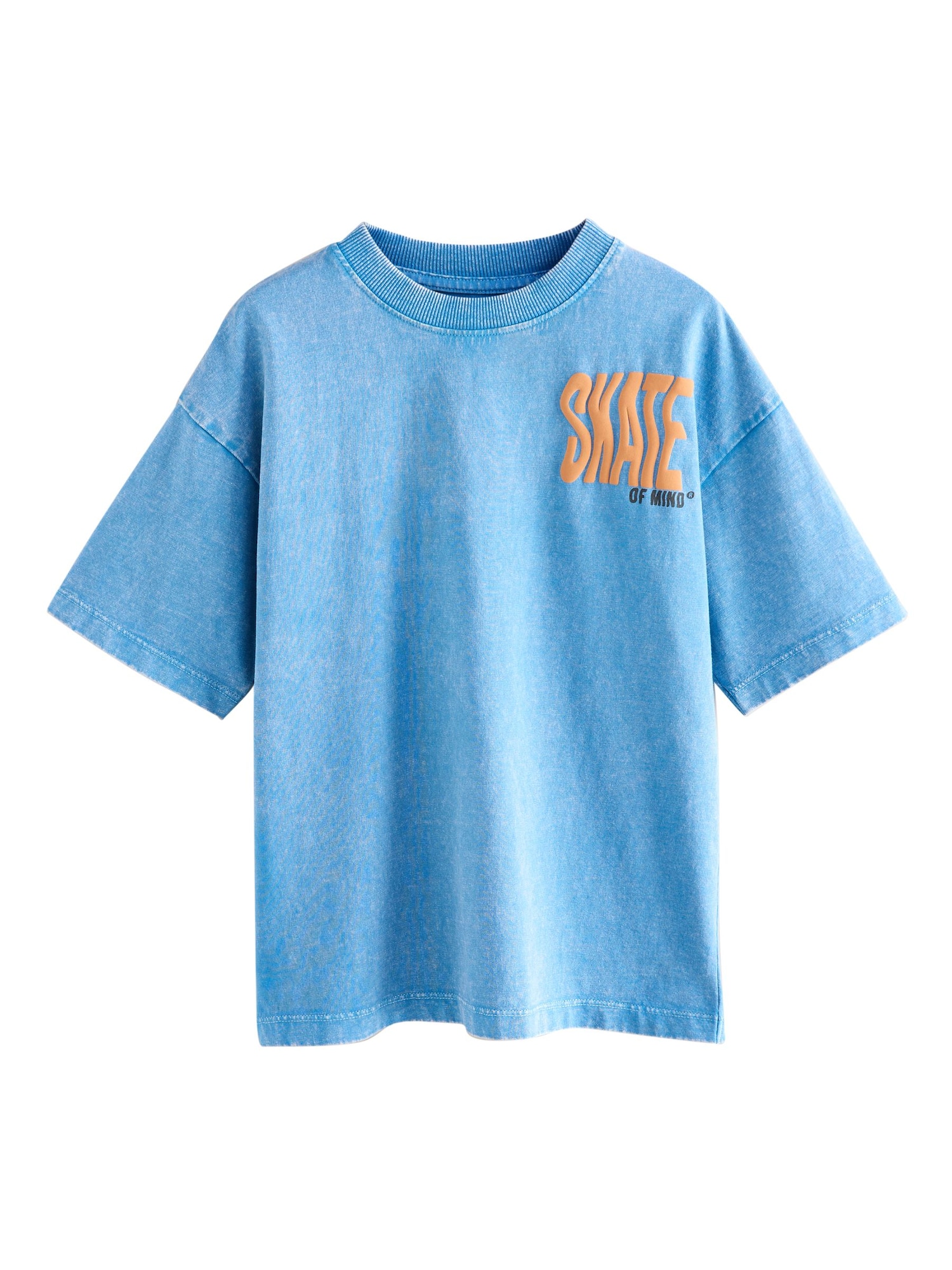Next Tricou  bleumarin / albastru neon / portocaliu