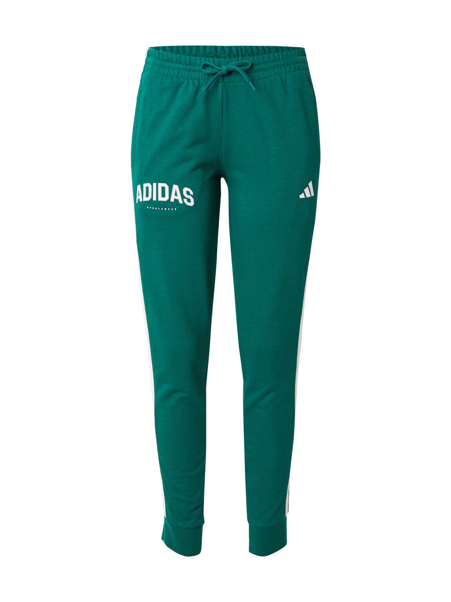 ADIDAS SPORTSWEAR Sportnadrágok  smaragd / fehér akciós termékkép 1
