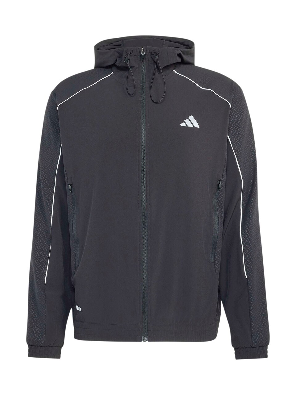 Sportjacka 'Tech Apparel Slim Track' ljusgrå / svart