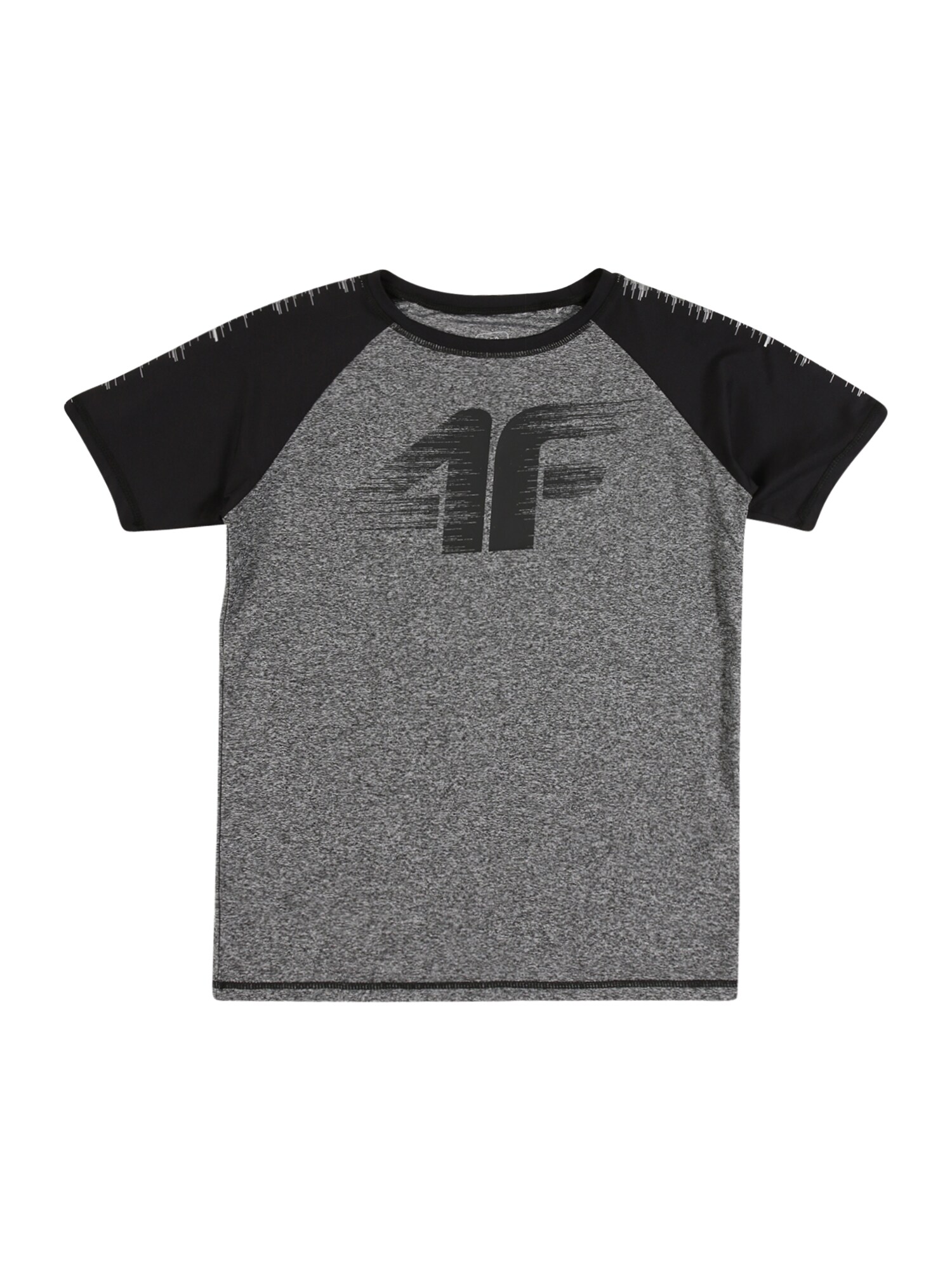 4F Sportiniai marškinėliai  pilka / juoda