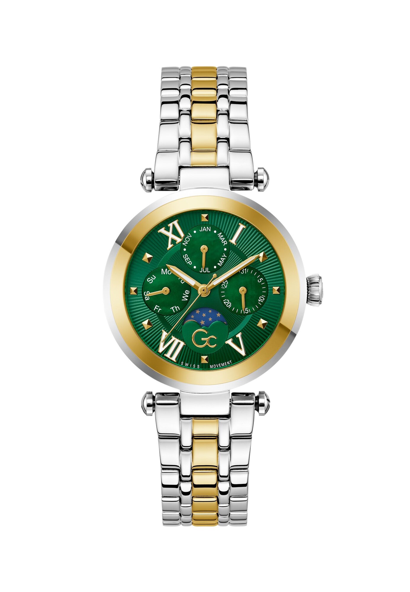 Gc Analoog Horloge 'TopChic' Goud / Groen / Zilver