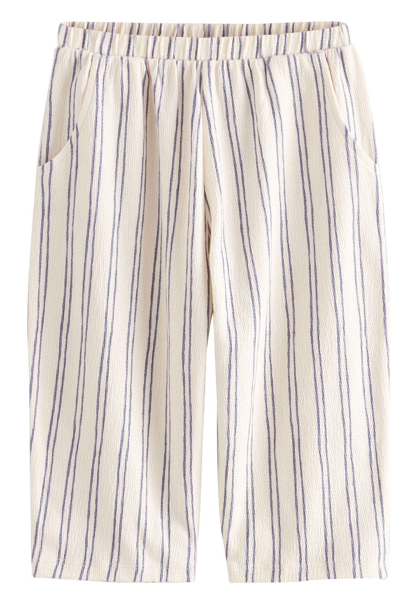 Next Pantaloni  bleumarin / alb lână
