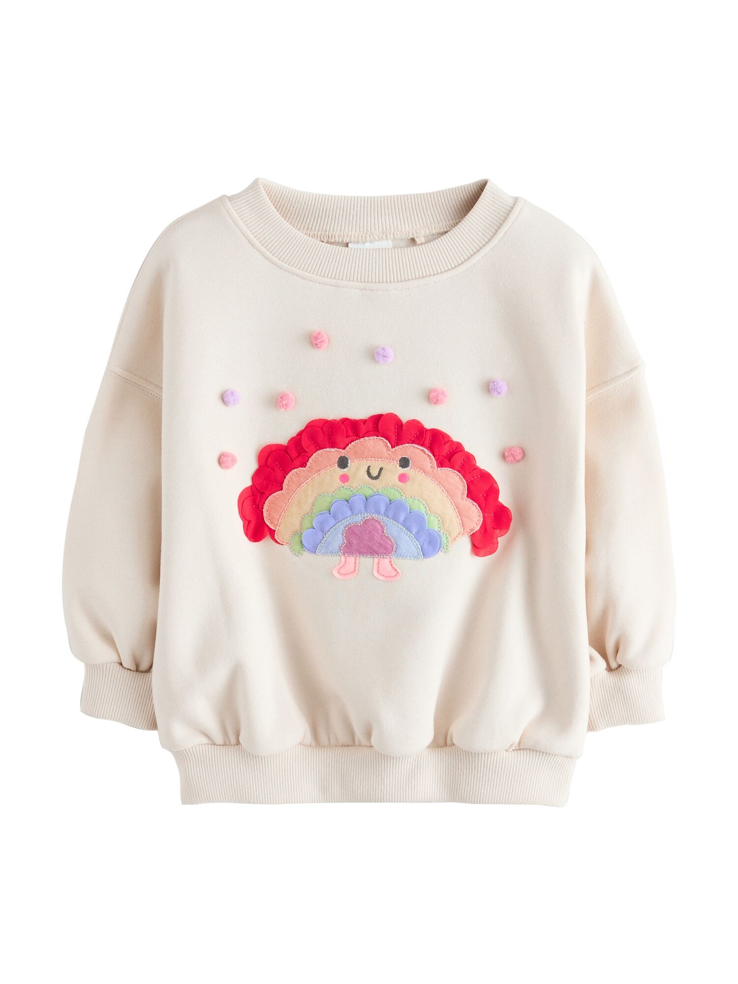 Next Bluză de molton  crem / verde pastel / albastru violet / roșu