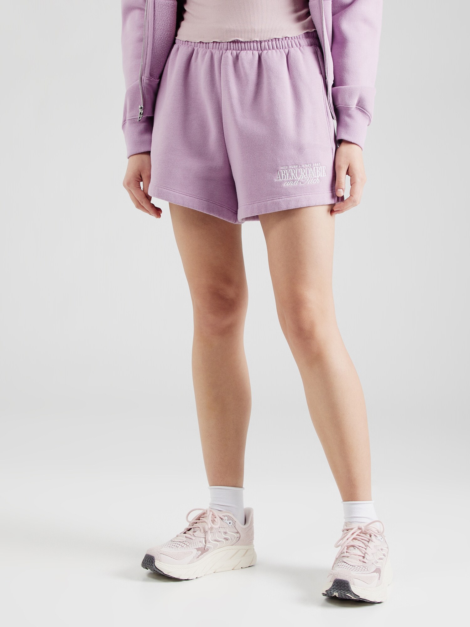 Abercrombie & Fitch Nadrág  orgona / fehér termék 2. képe
