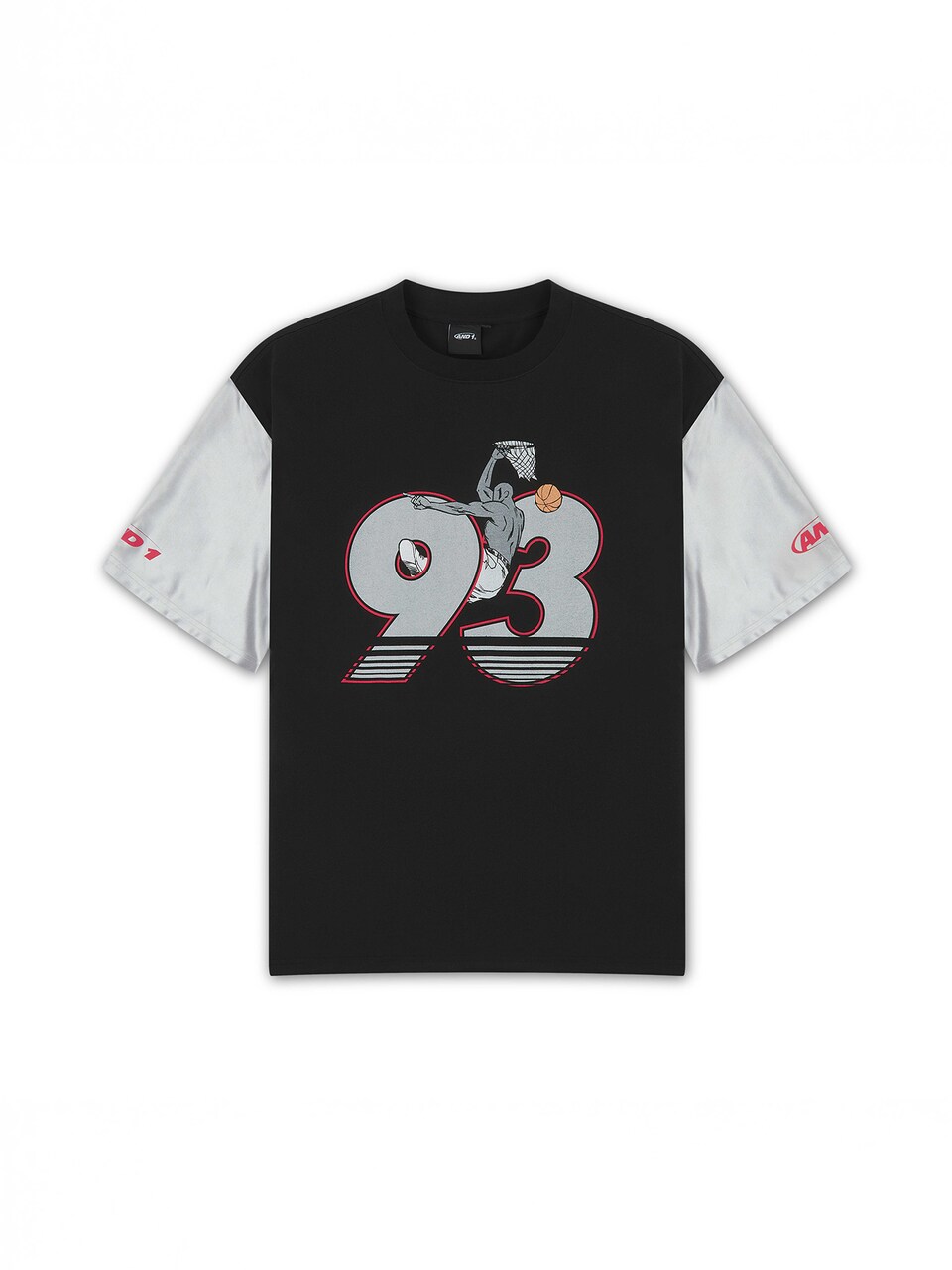 T-shirt grå / ljusorange / melon